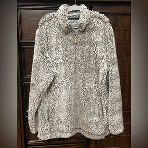 Size 1X- Heathmoor brand Sherpa fleece 1/4 zip pullover- so soft
